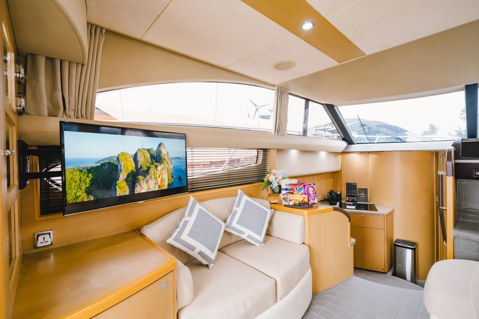 Princess 42 — saloon and TV