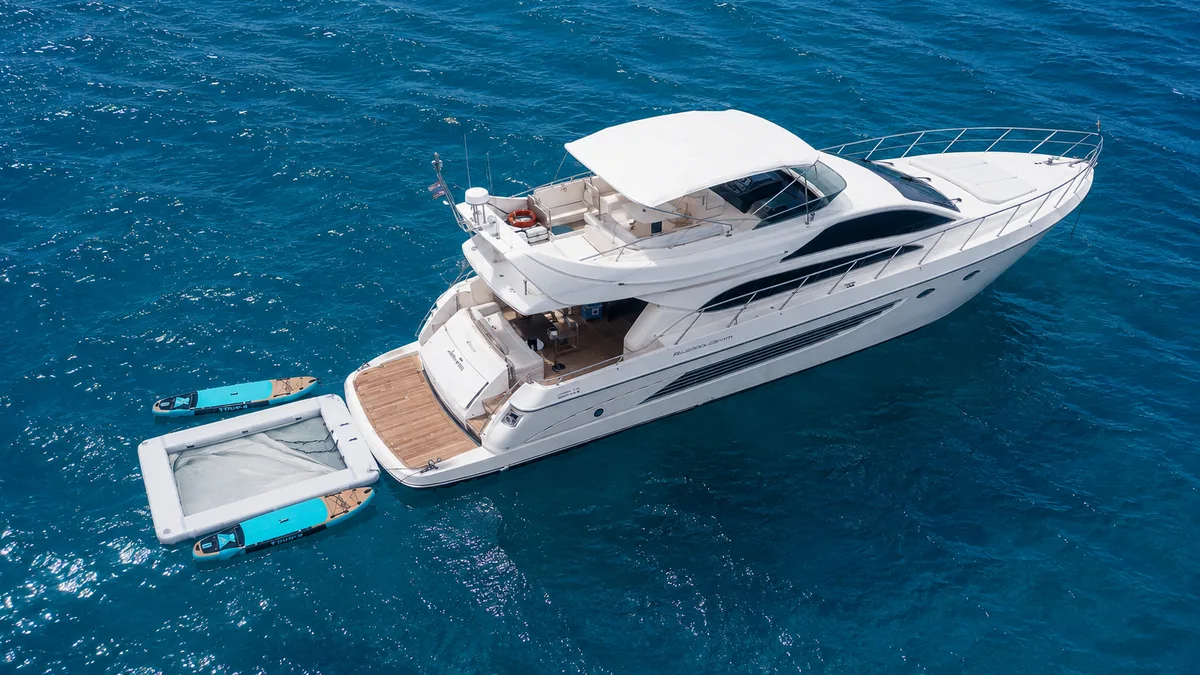 Riva 70 Aria Blue 70ft motor yacht charter Phuket