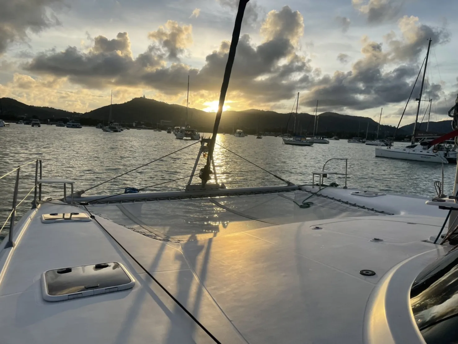 Zoe — sunset from the bow
